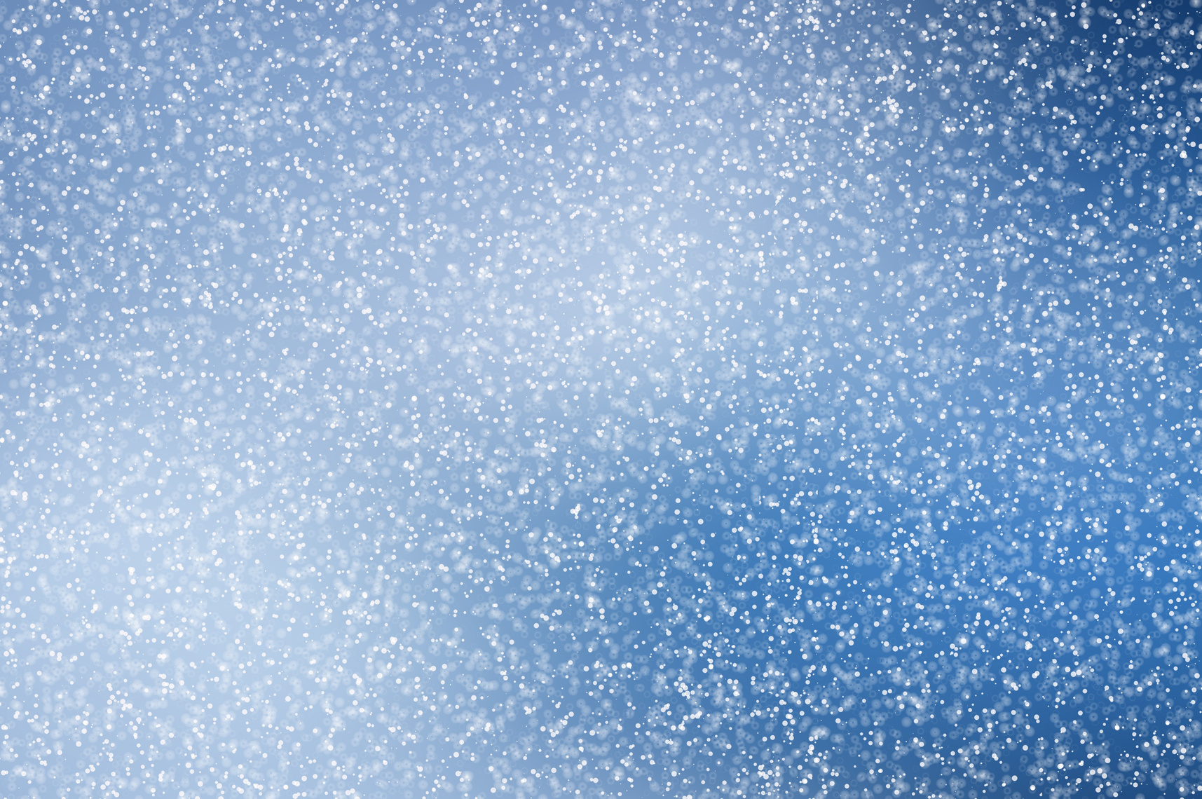 Snow on Blue Background